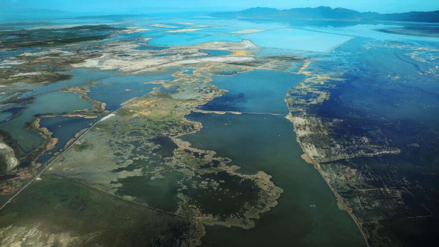 The Great Salt Lake on Wednesday. Utah researchers say the lake may end up gaining 6 feet between N...