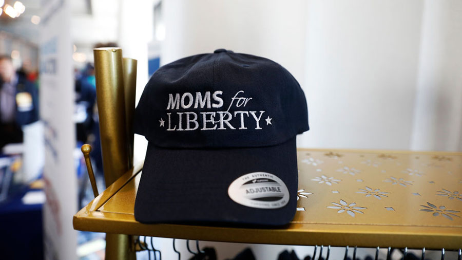 TAMPA, FL - JULY 15: A Moms for Liberty hat is seen in the hallway during the inaugural Moms For Li...