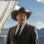 This image released by Paramount Network shows Kevin Costner in a scene from "Yellowstone." The popular Paramount network drama “Yellowstone” will end in November with a batch of episodes that concludes its fifth season. (Paramount Network via AP)