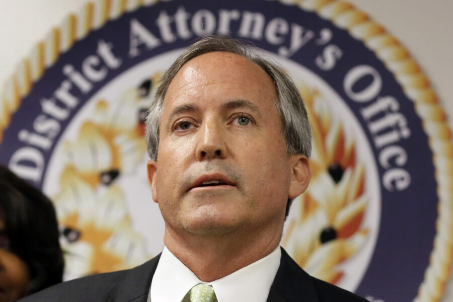 FILE - Texas Attorney General Ken Paxton speaks at a news conference in Dallas on June 22, 2017. Pa...