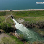 The Willard Bay spillway opened and started sending billions of gallons of water to the Great Salt Lake. (Deseret News)