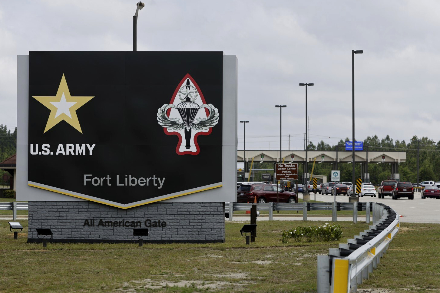 The new Fort Liberty sign is displayed outside the base on Friday, June 2, 2023 in Fort Liberty, N....
