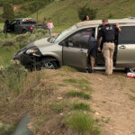 A minivan after it was pulled from Settlement Canyon Reservoir in Tooele County where a 12-year-old girl had to be pulled from the submerged car and revived with CPR. (Greg Anderson/KSL TV)