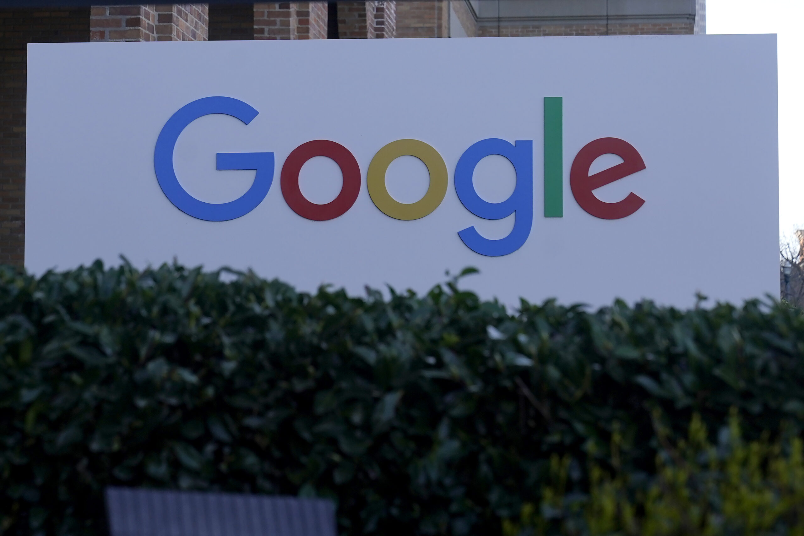 FILE - A Google sign is shown at the company's office in San Francisco, on April 12, 2023. European...