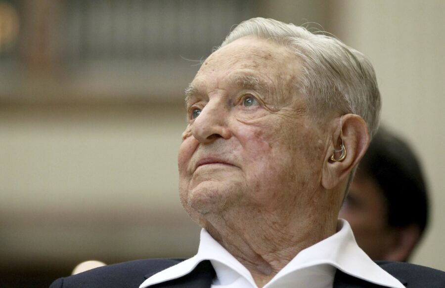 FILE - George Soros, founder and chairman of the Open Society Foundations, attends the Joseph A. Sc...