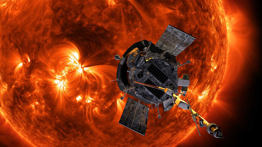 An illustration of Parker Solar Probe approaching the Sun is seen here. (Illustration/NASA/Johns Ho...
