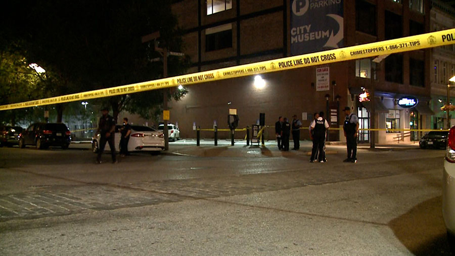 Police reported an overnight shooting in downtown St. Louis that left one juvenile dead and 9 other...