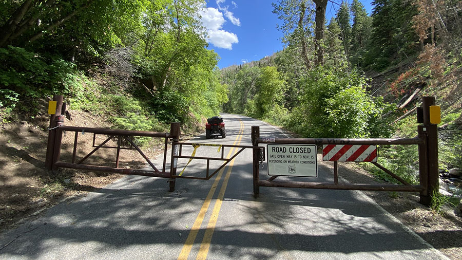 The closed Nebo Loop Road in Payson Canyon. (KSL TV)...