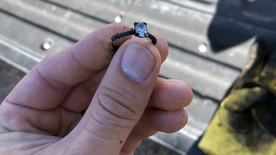 salvaged engagement ring...