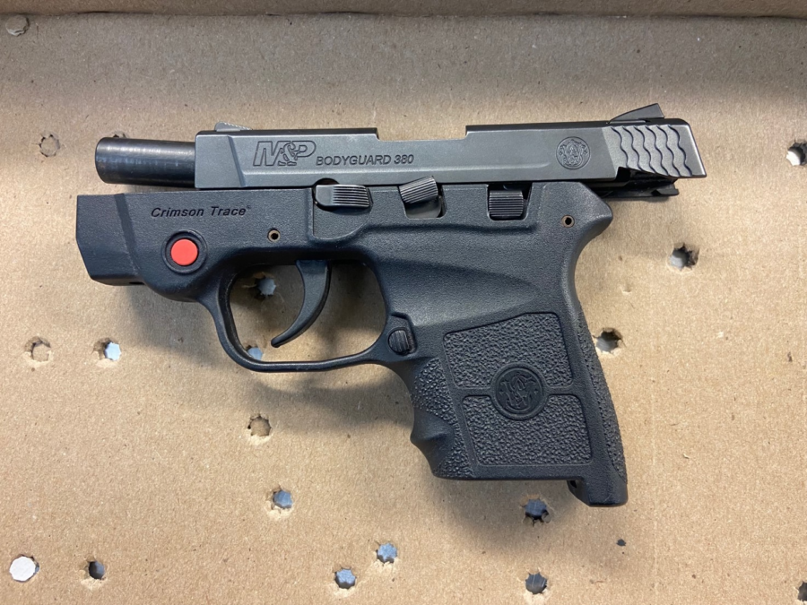Officers with the Salt Lake City Police Department booked this firearm into evidence after arrested...