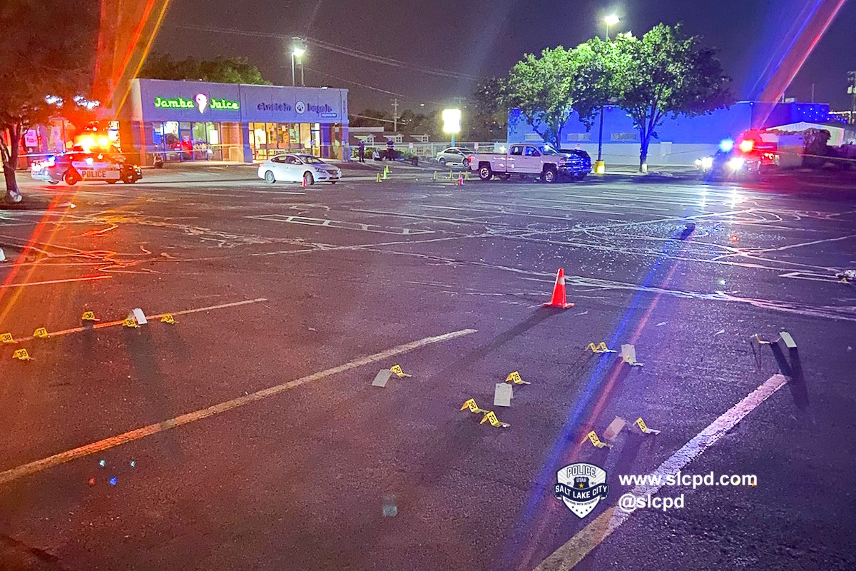 crime scene in parking lot...