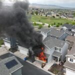 Drone footage of the house fire in Saratoga Springs. (Courtesy: Greg Gibbs)