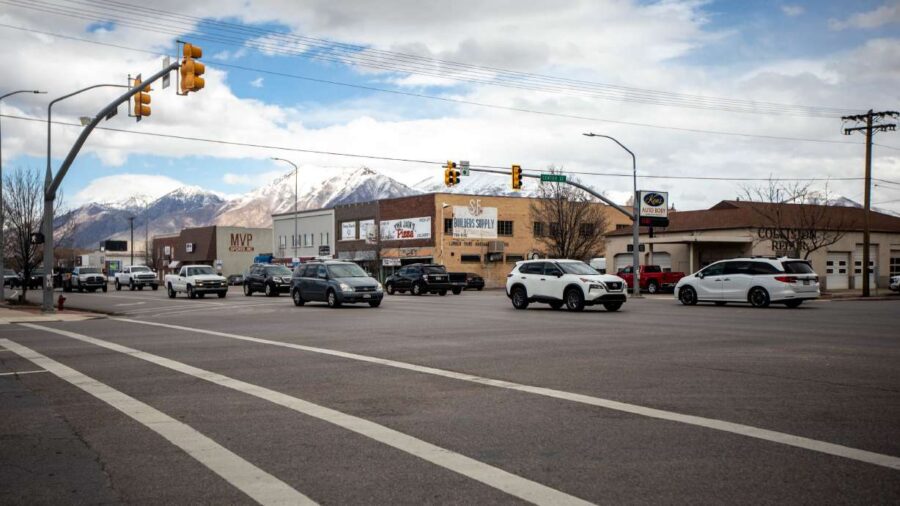 Downtown Spanish Fork is pictured on March 12, 2021. A third inland port is coming to Utah with the...