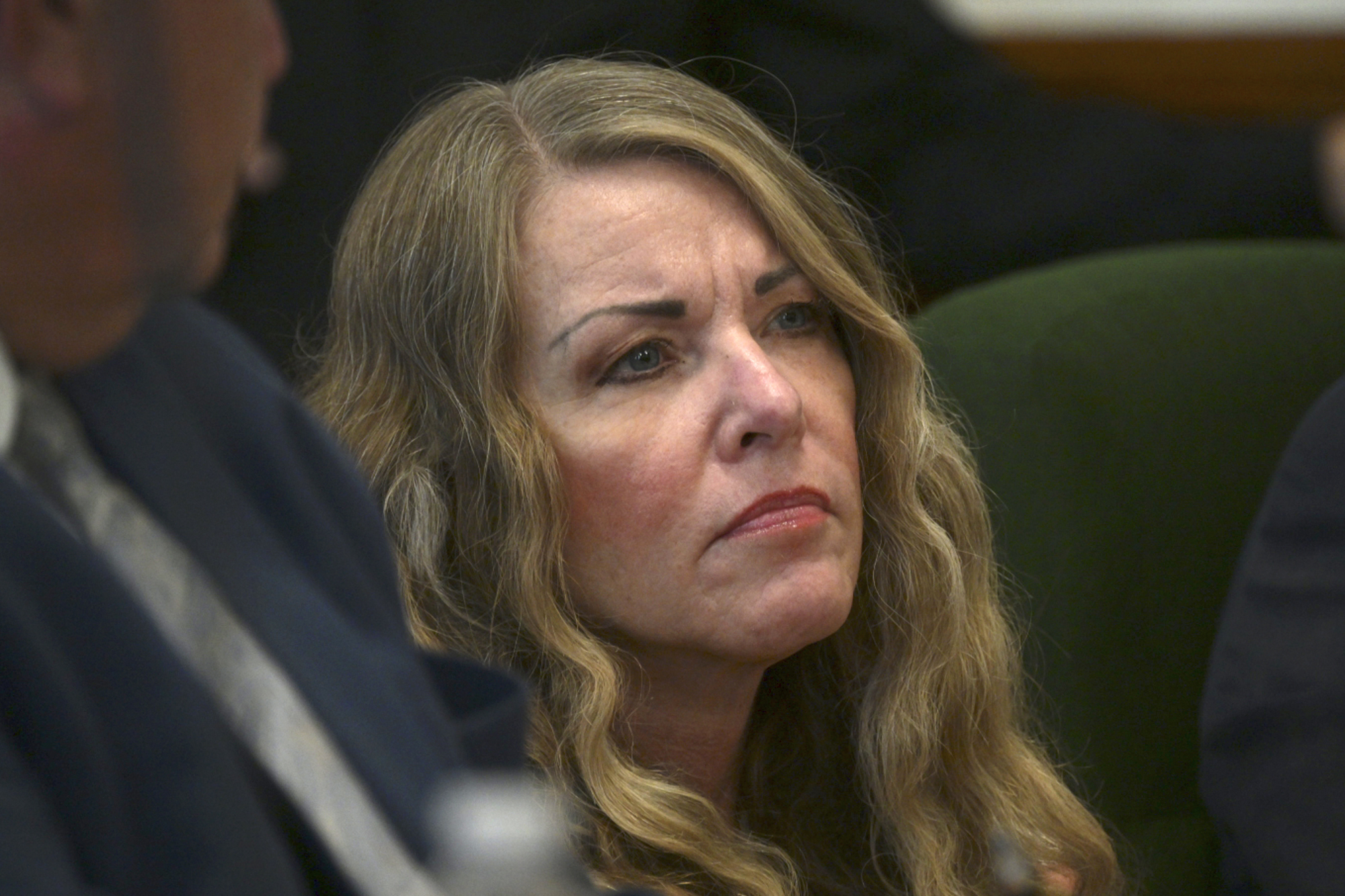 Lori Vallow Daybell sits during her sentencing hearing at the Fremont County Courthouse in St. Anth...