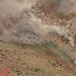 The Bettridge Fire on the Nevada and Utah boarder. (KSL TV)