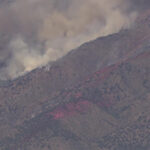The Bettridge Fire on the Nevada and Utah boarder. (KSL TV)