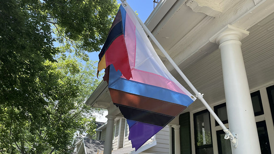 One of the vandalized Pride flags. (Salt Lake City Police...
