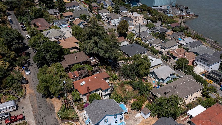 Homes pictured in Crockett, California on Monday, July 3, 2023 as U.S. mortgage rates jumped up thi...