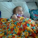 3-year-old Avery Allen in her hospital bed after testing positive for E. coli. (Courtesy: The Allen Family)