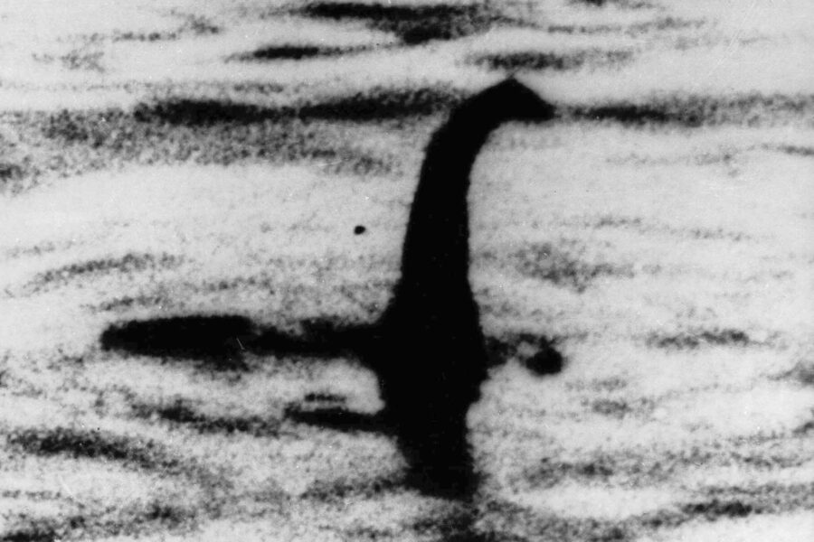 FILE - This undated file photo shows a shadowy shape that some people say is a the Loch Ness monste...