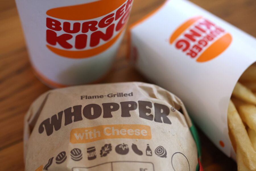 Burger King's Whopper burger, fries, and a drink.  (Justin Sullivan/Getty Images)...