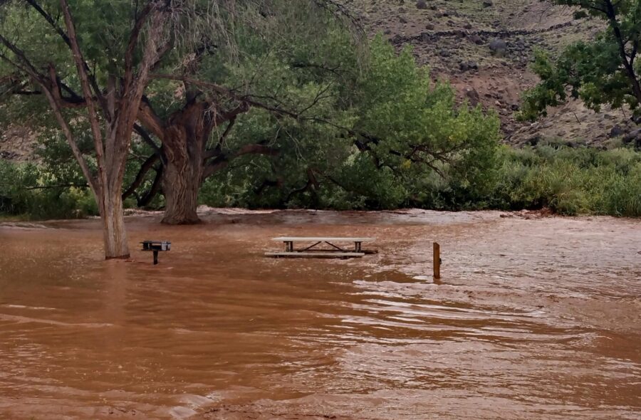 FILE - The Fremont River Trail in Capitol Reef National Park wass closed Aug. 18, 2023 due to damag...