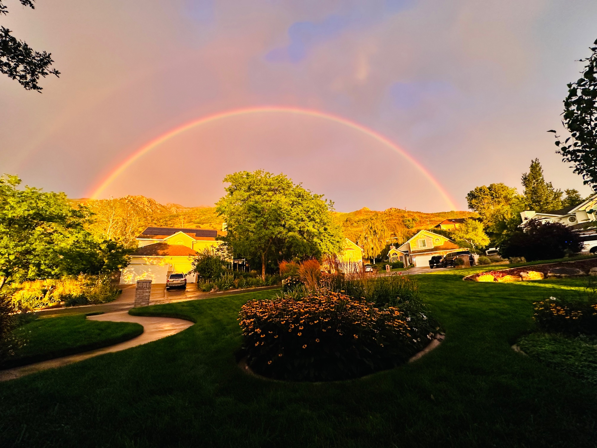 FILE:  Aug 23rd E and W night views double rainbow in E Layton (Tiffany Saunders)...