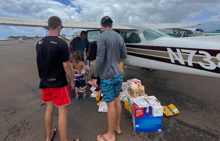 Members of Lahaina church ward gather $150K in donations, fly supplies to West Maui