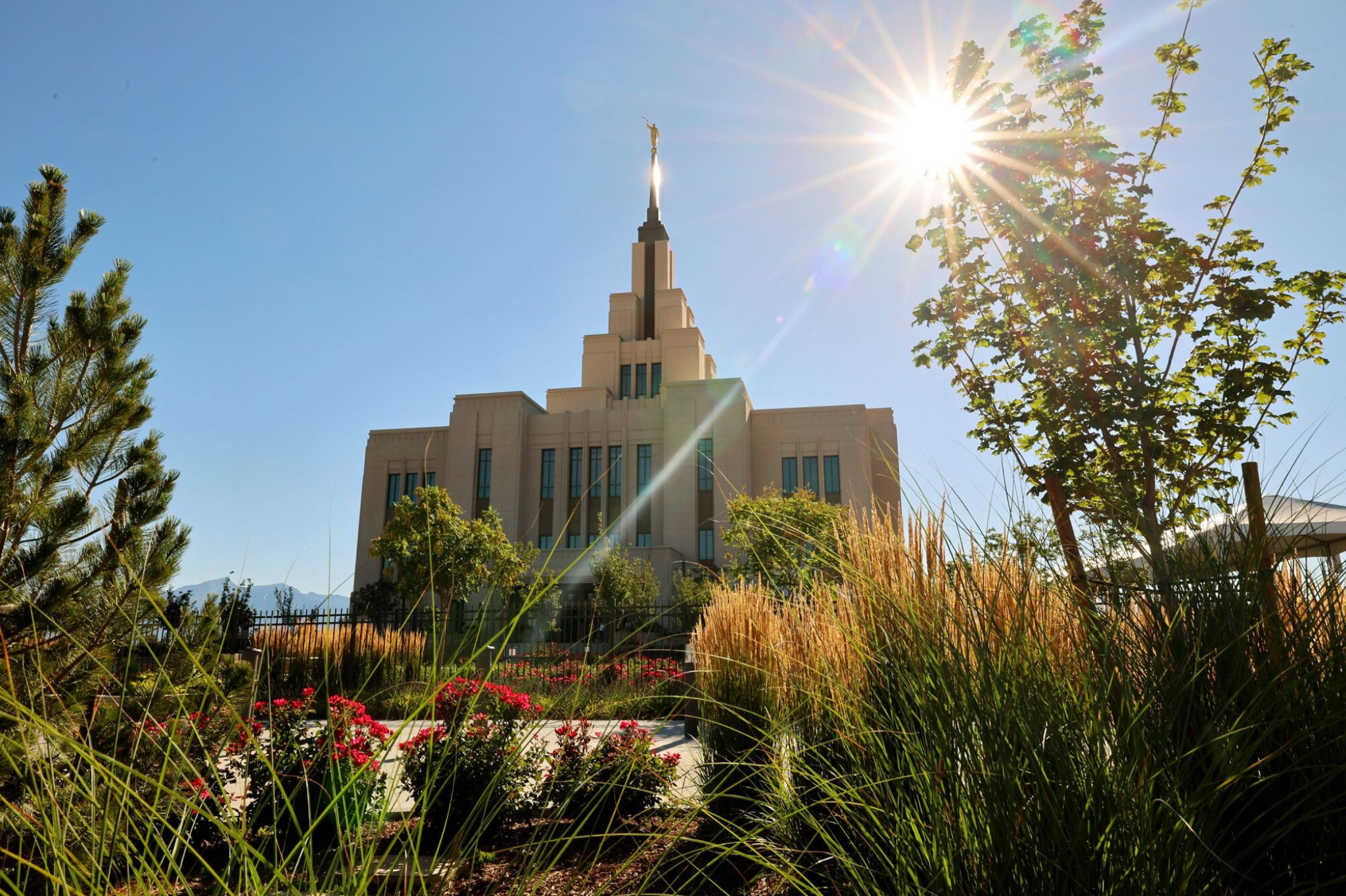 The Saratoga Springs Utah Temple on the day of its dedication in Saratoga Springs, Utah, on Sunday,...
