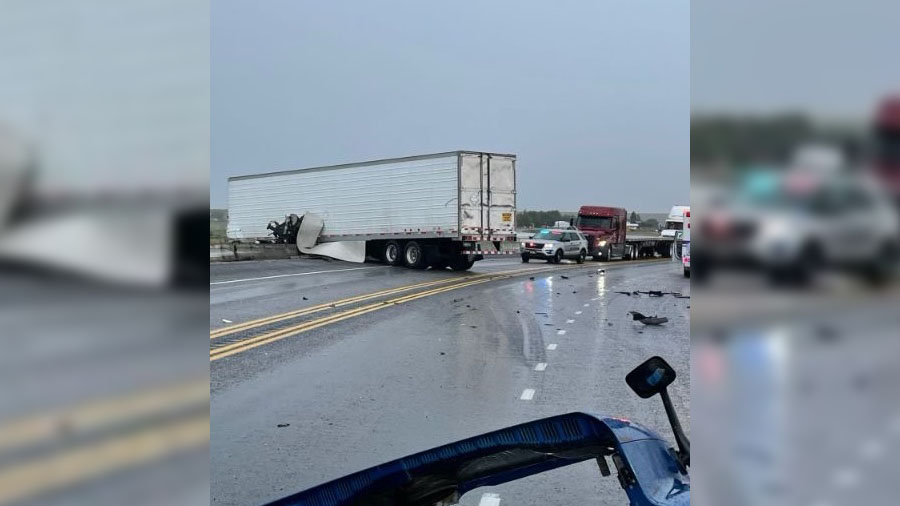 A semitruck crash closed U.S. Highway 6 in central Utah on Friday. (Utah Highway Patrol)...
