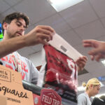 University of Utah fans, and some from Florida, crowed the campus store to buy gear in preparation for the season kickoff on Aug. 31, 2023. (Mark Wetzel/KSL TV)