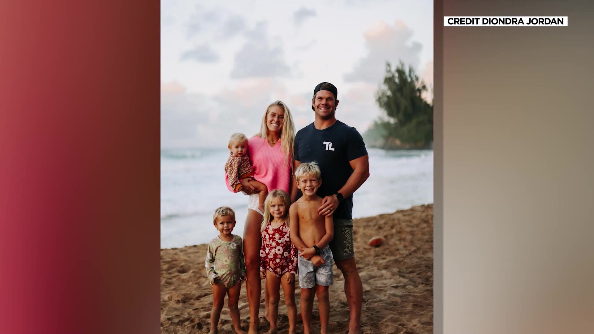 Diondra Jordan and Scott Jordan with their four kids in Hawaii. (Courtesy: Diondra Jordan)...