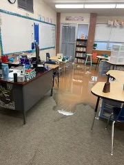 Water soaked a classroom at East Elementary School 