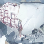 The Common Air Route Surveillance Radar, or CARSR, was replaced at Battle Mountain, Nevada, June 2023. The long-range radar suffered a catastrophic failure on Dec. 27, 2022, when snow accumulation caused the protective dome to collapse onto the antennas within. (USAF)