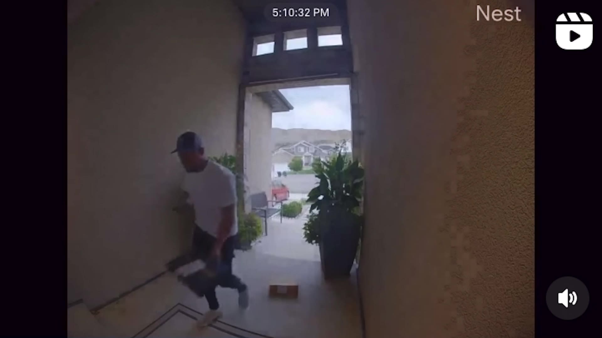 Doorbell camera catches DoorDash driver stealing p