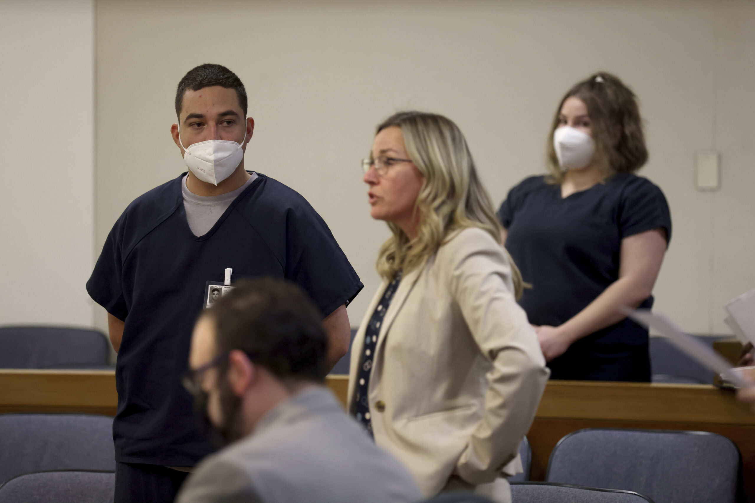 Evan Frostick, left, and Madison Bernard, right, both charged with murder and child cruelty in the ...
