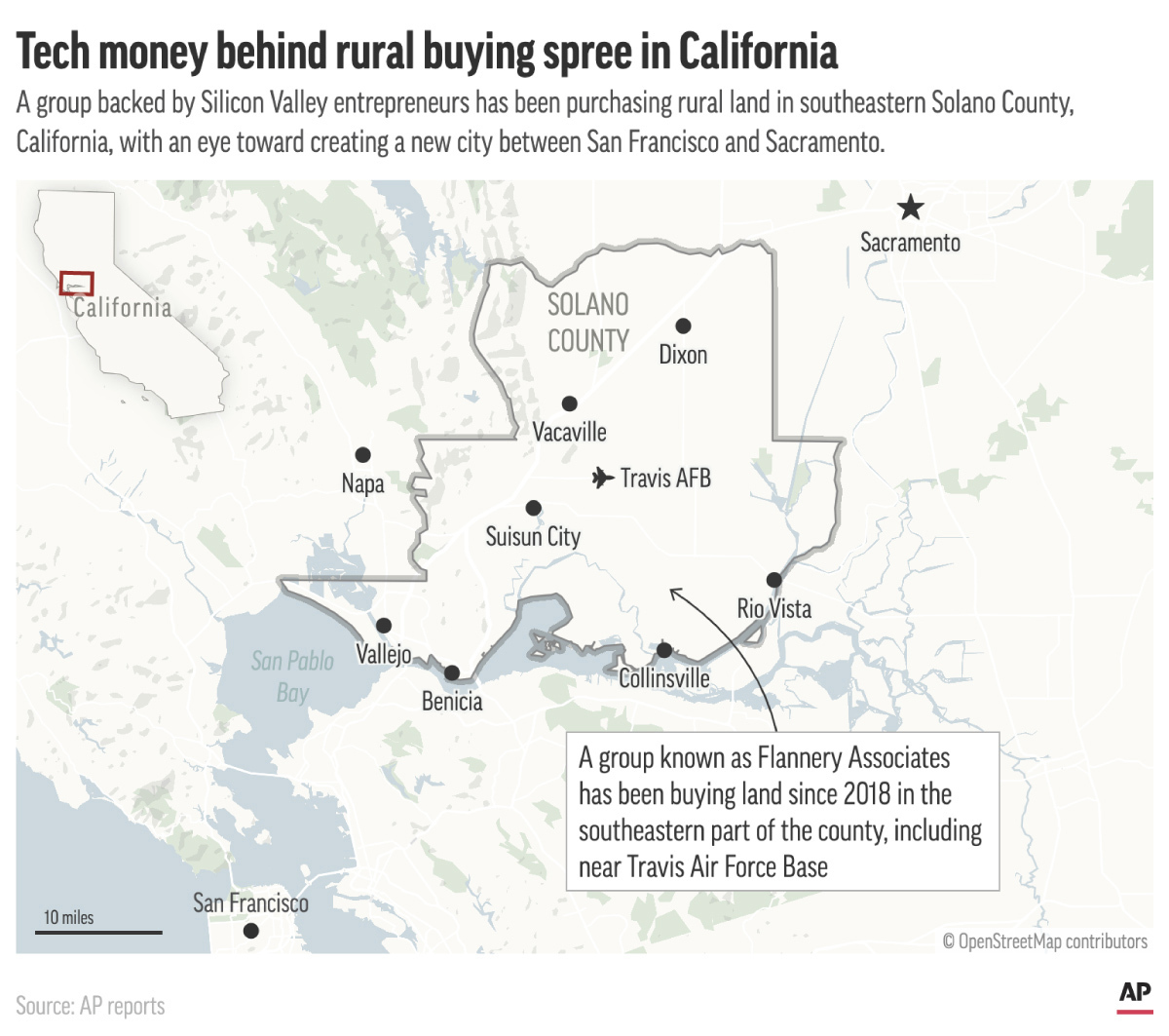 Rural land in Solano County, California, is being bought up by Silicon Valley tech interests. (AP D...