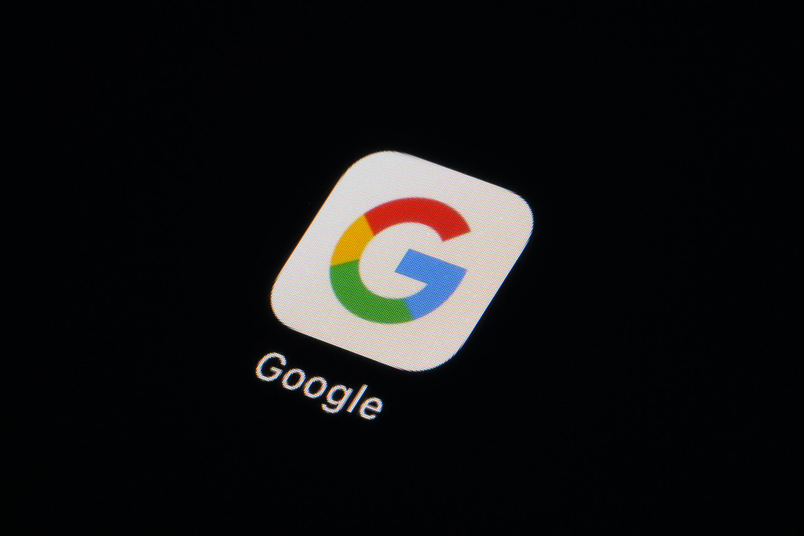 FILE - The Google app icon is seen on a smartphone, Tuesday, Feb. 28, 2023, in Marple Township, Pa....