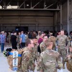 Hill Air Force pilots reuniting with their families. (Mark Less/KSL TV) 
