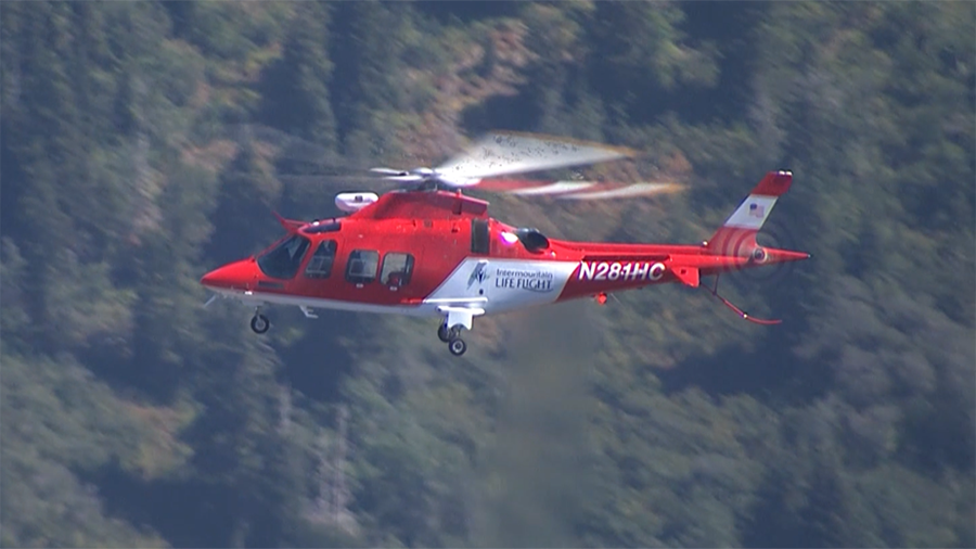 Intermountain Health's Life Flight helicopter...