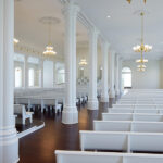 An assembly hall inside the St. George Utah Temple. (Intellectual Reserve)