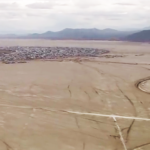 Chopper 5 flew over those trying to move out of the Burning Man festival in the desert approximately 100 miles north of Reno, Nevada on Sunday, Sept. 3, 2023. (Jay Hancock/KSL TV)