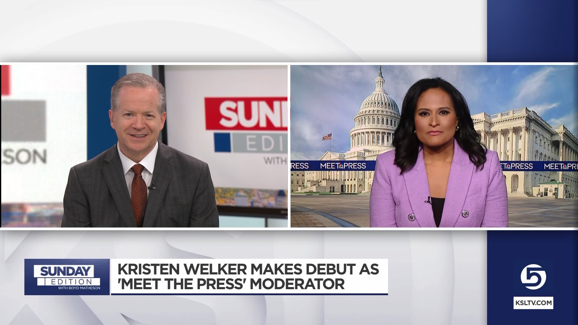 This week on Sunday Edition, Boyd Matheson talks with Kristen Welker as she steps into the moderato...