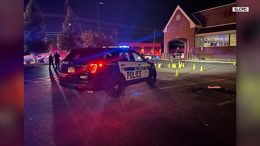 police cars outside a store...
