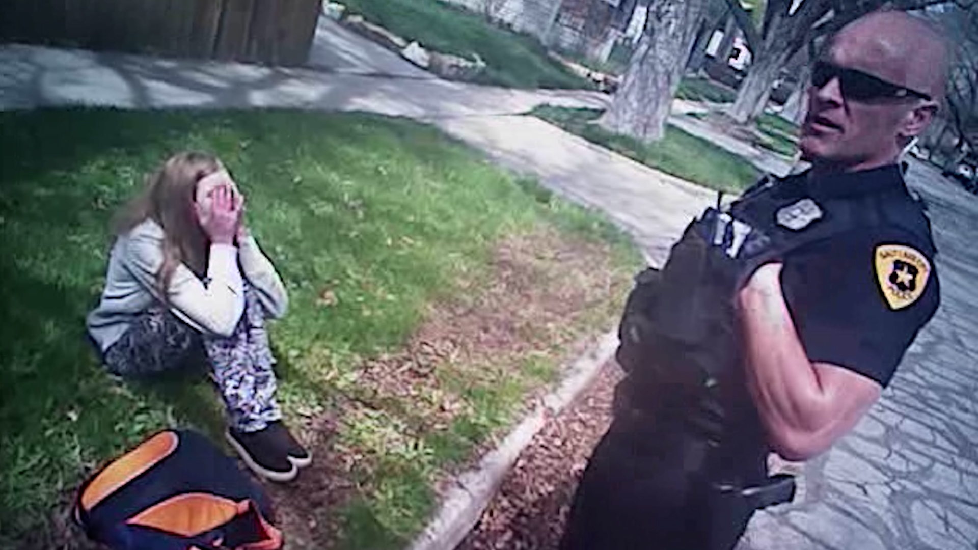 Salt Lake City police body camera video shows Megan speaking with officers and medics  in March 202...