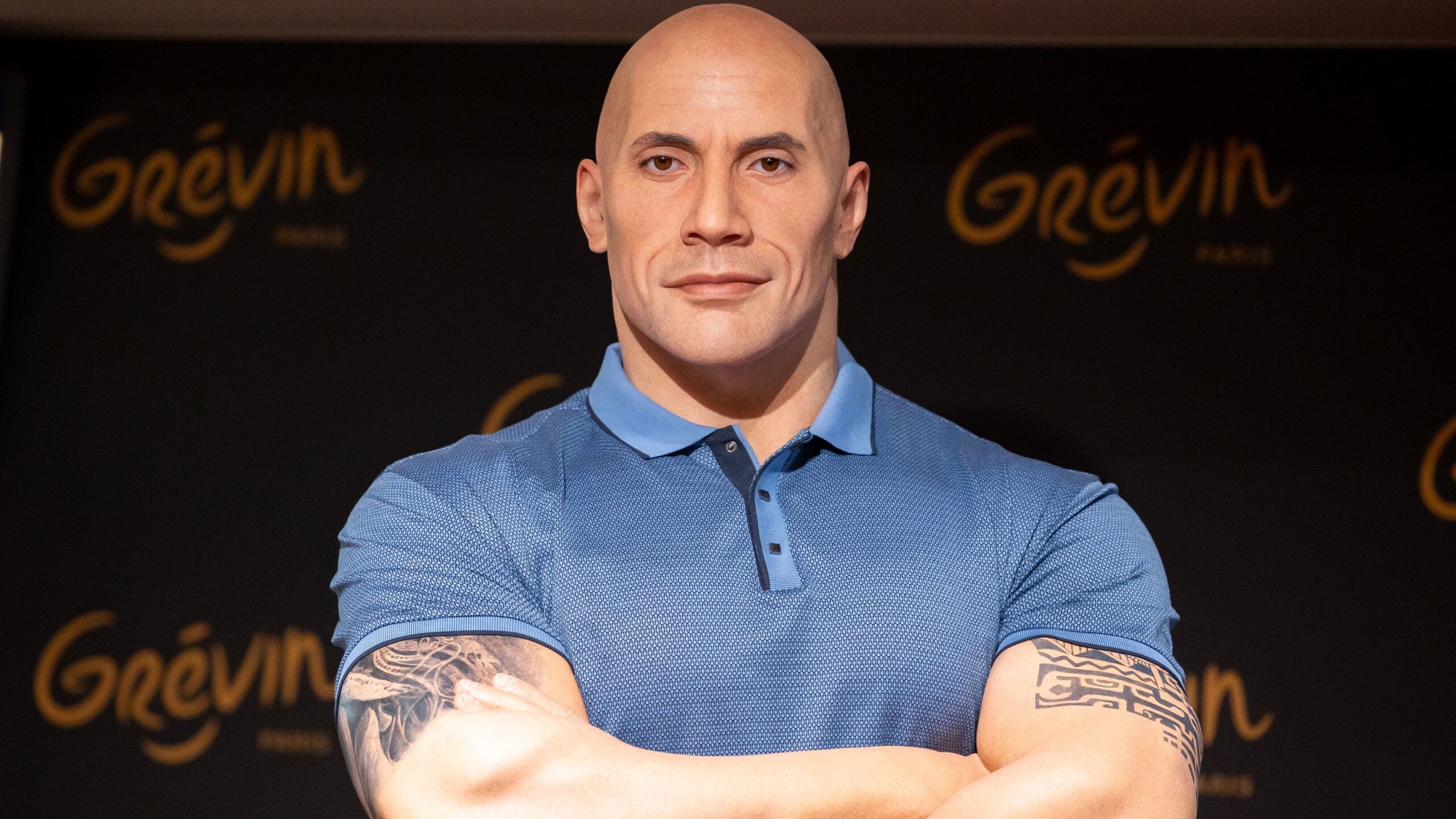The Dwayne Johnson wax figure was unveiled last week at Musée Grevin in Paris, France....