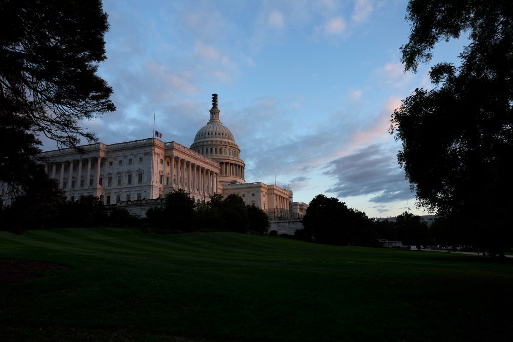 The U.S. Capitol Building following passage in the House of a 45-day continuing resolution on Septe...