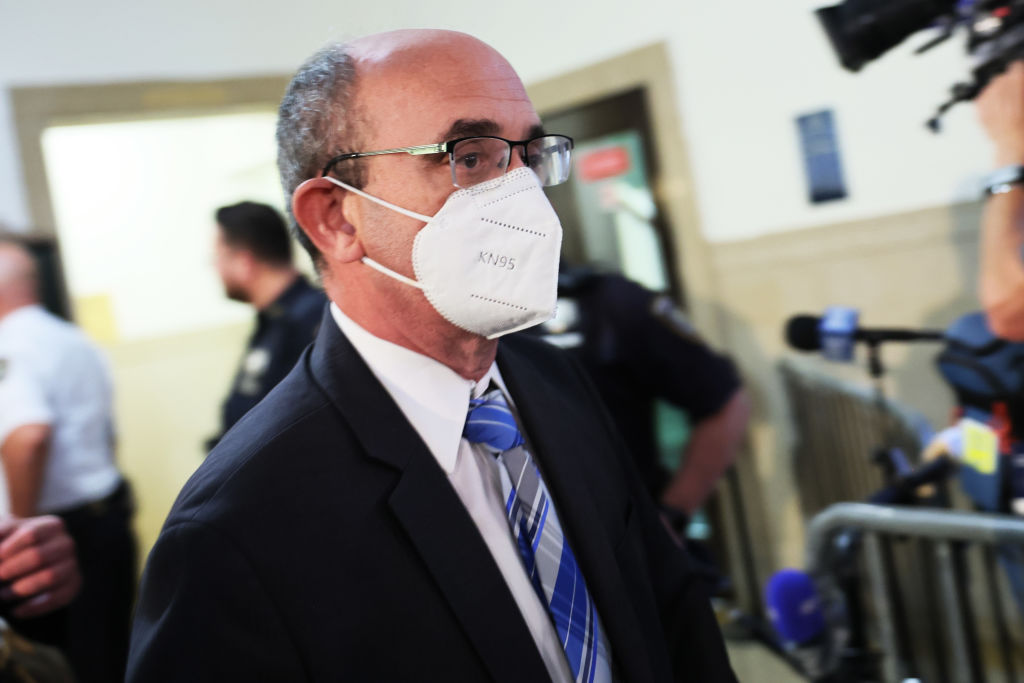 Donald Bender, a former accountant at Mazars USA, leaves the courtroom after testifying during the ...