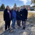 From left to right, Sarah Reed, Julie Allen, Becca Driggs, and Jill Jorgensen Barrick have bonded over learning the story of Eva Andersson. (Eliza Pace, KSL TV)