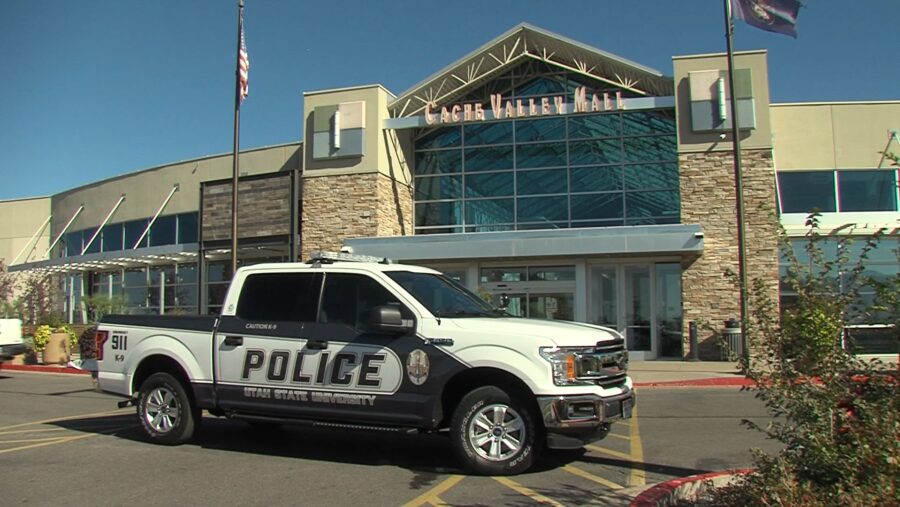The K9 unit with Utah State University that cleared the Cache Valley Mall after it received a bomb ...